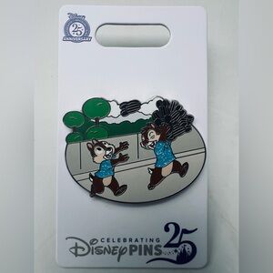 Chip ‘n Dale Carrying Mickey Head Pinbacks 25 Years of Pin Trading Disney Pin